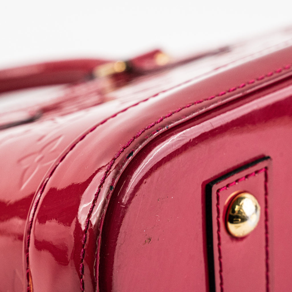 Louis Vuitton Alma BB Vernis Dark Pink Crossbody Bag