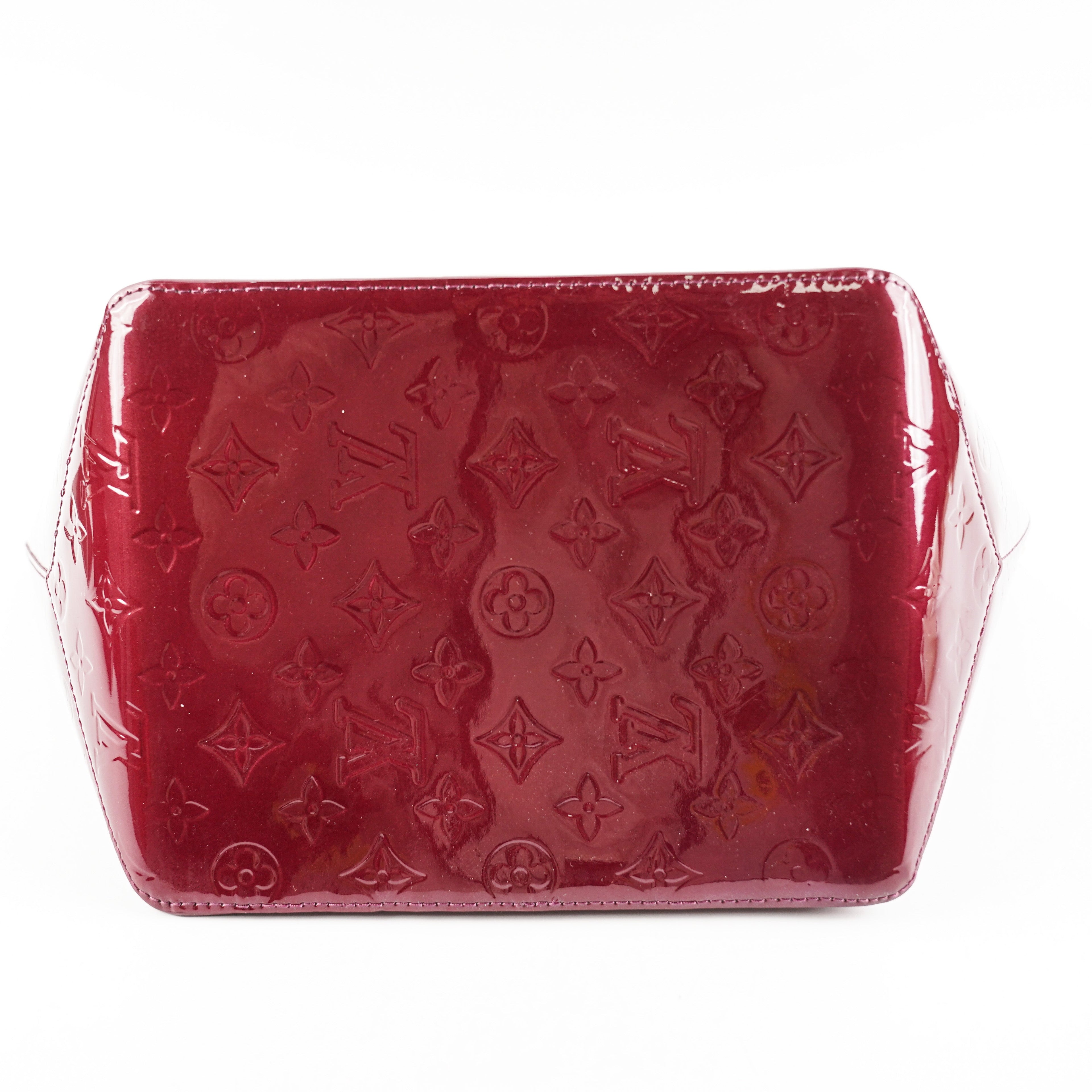 Louis Vuitton Burgundy Patent PM Tote Bag