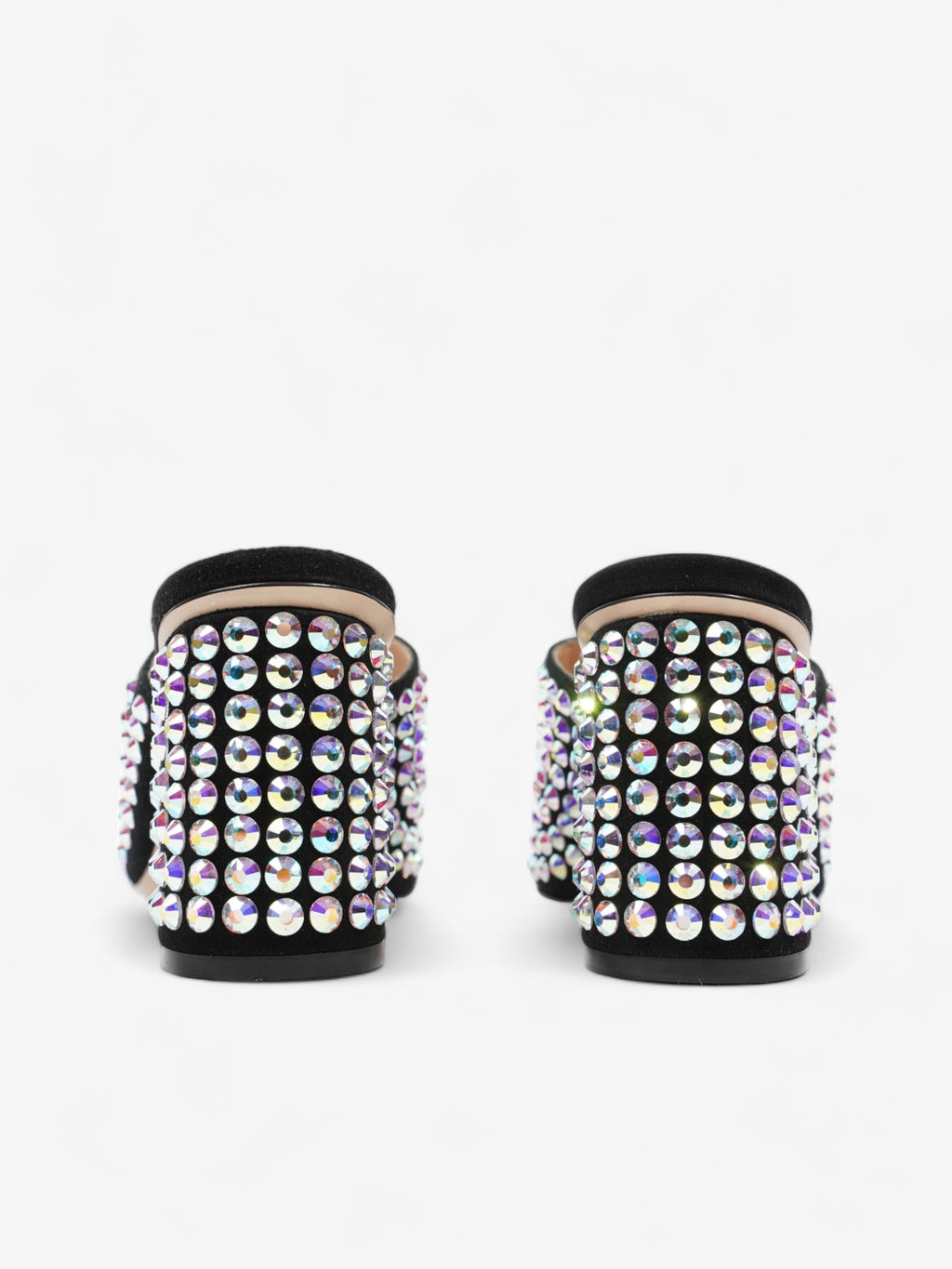 Gucci Embellished Mules 75 Black / Sequins Suede EU 37.5 UK 4.5