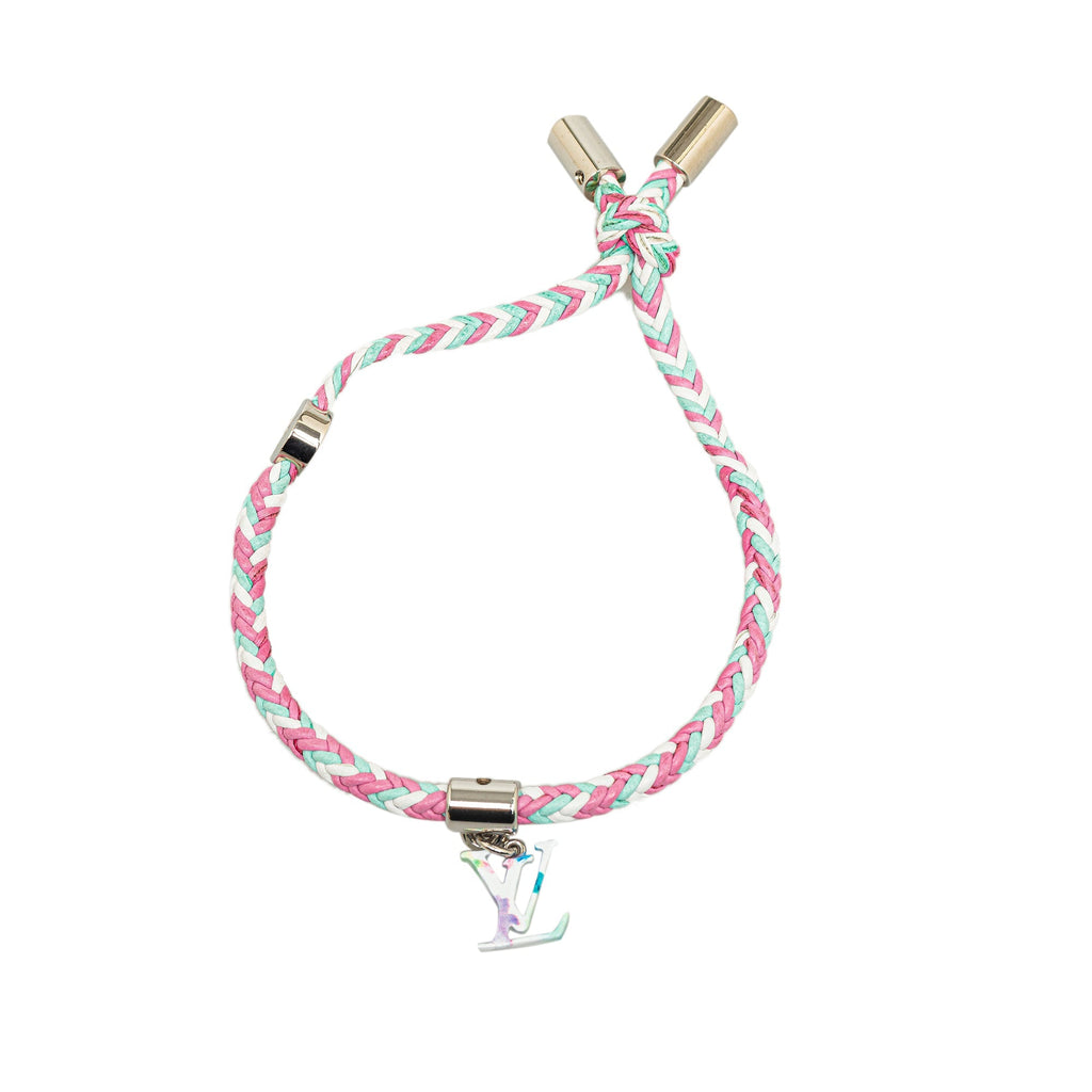 Pink Louis Vuitton Friendship Leather Bracelet