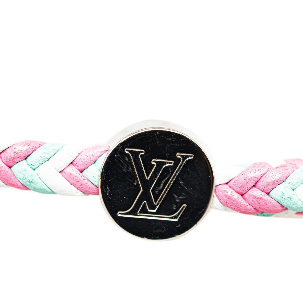 Pink Louis Vuitton Friendship Leather Bracelet