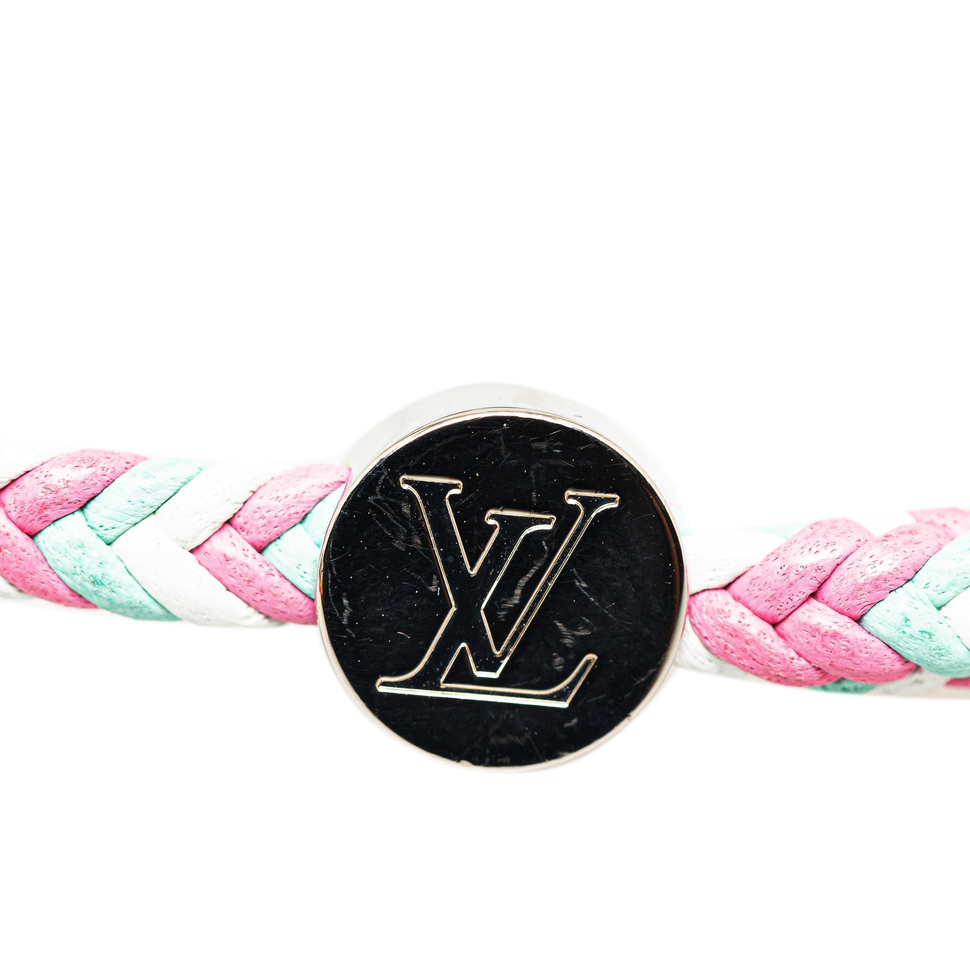 Pink Louis Vuitton Friendship Leather Bracelet