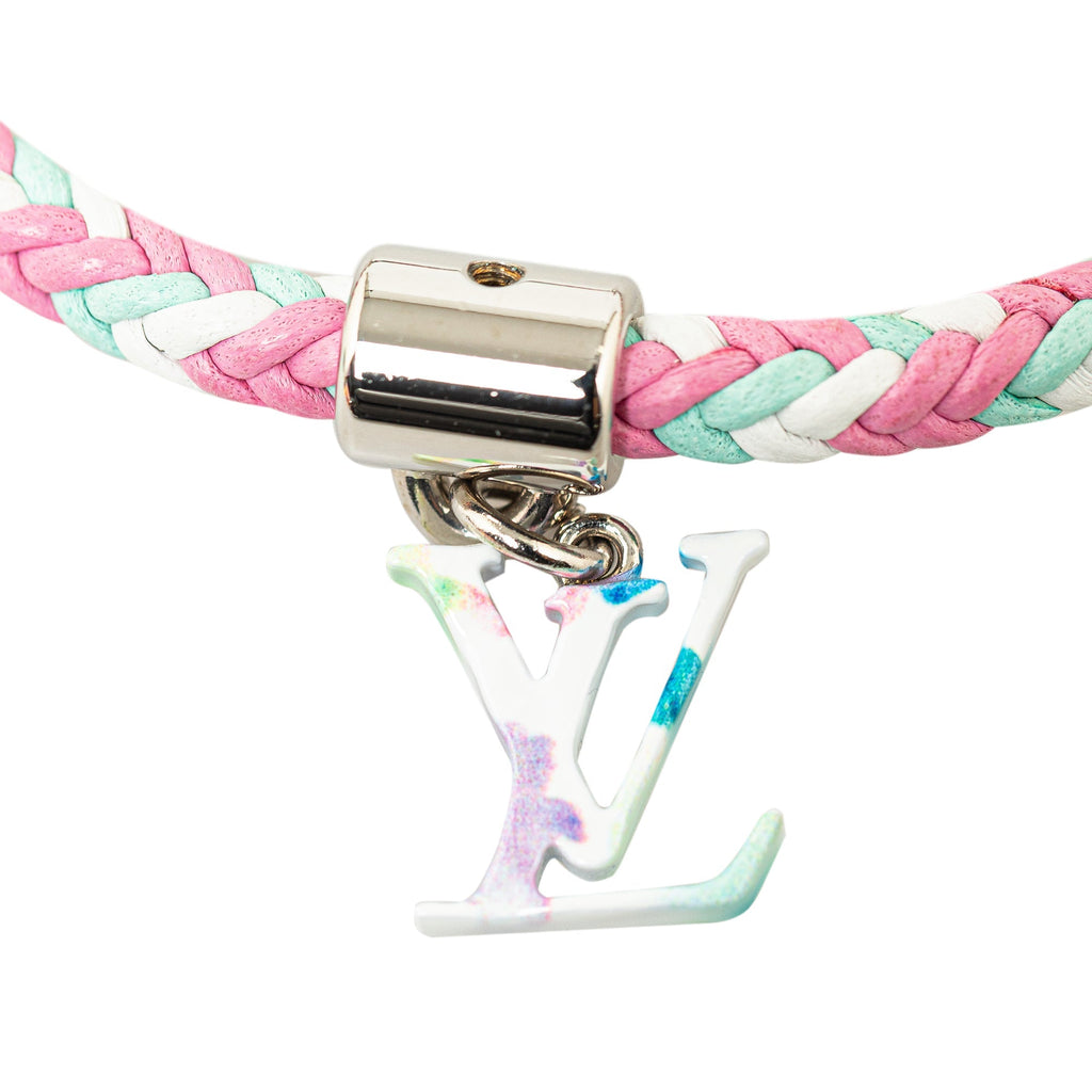 Pink Louis Vuitton Friendship Leather Bracelet