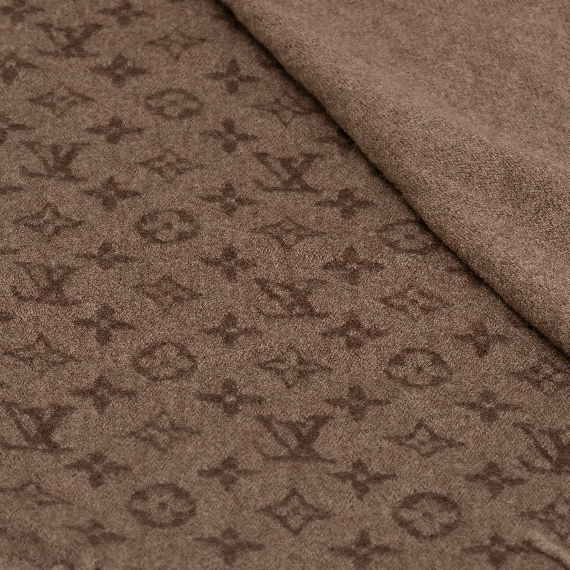 Brown Louis Vuitton Monogram Wool and Cashmere Scarf Scarves