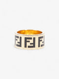 Fendi Forever Fendi Ring Black / Gold Brass M (54mm)