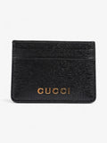 Gucci Card Case With Gucci Script Black Leather