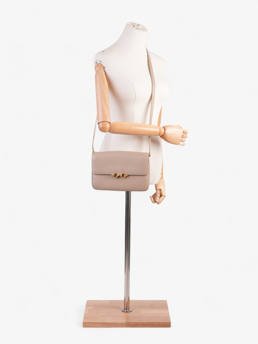 Saint Laurent Le Maillon Beige Leather