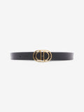 Christian Dior CD Belt Black / Gold Leather 75cm / 30"