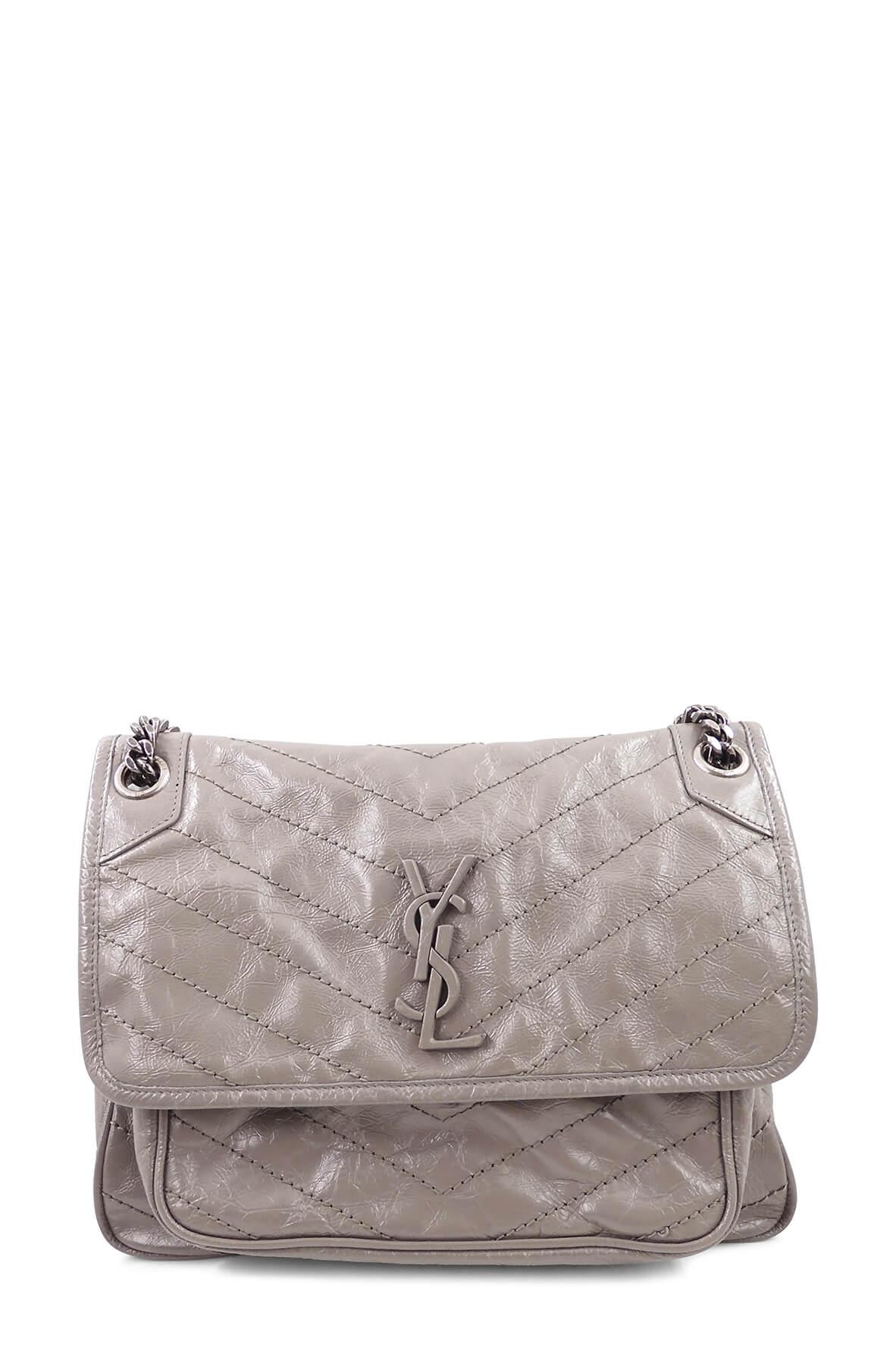 Medium Niki with Silver Hardware Grey