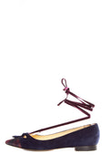 Sarah Flint Navy Suede Pointed Toe Flats SZ 40.5