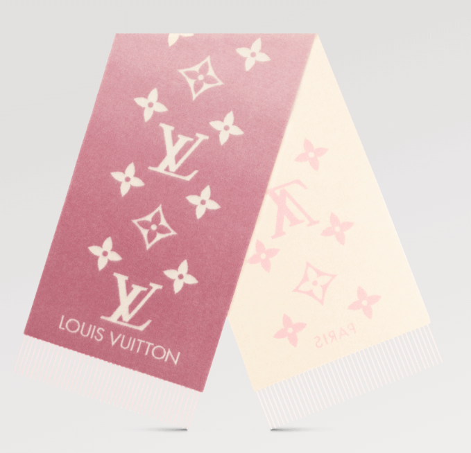 LV REYKJAVIK GRADIENT SCARF rose clair