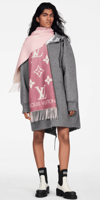 LV REYKJAVIK GRADIENT SCARF rose clair
