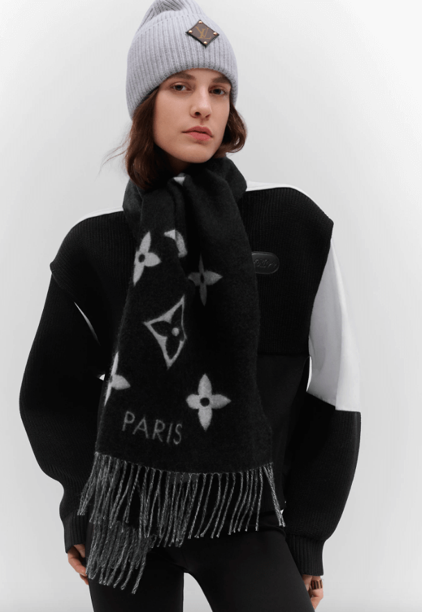 LV REYKJAVIK GRADIENT SCARF black