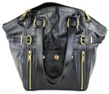 Black Patent Downtown Tote