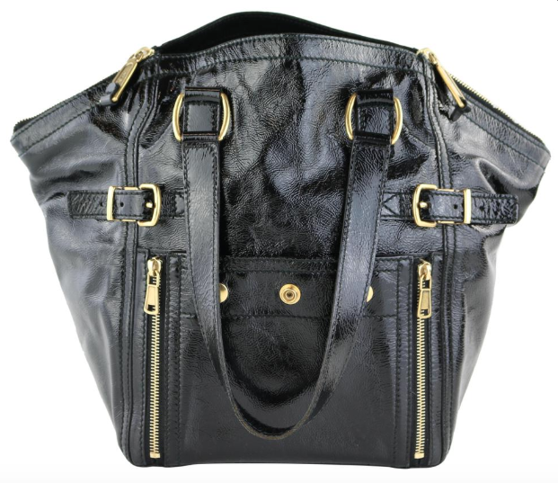 Black Patent Downtown Tote