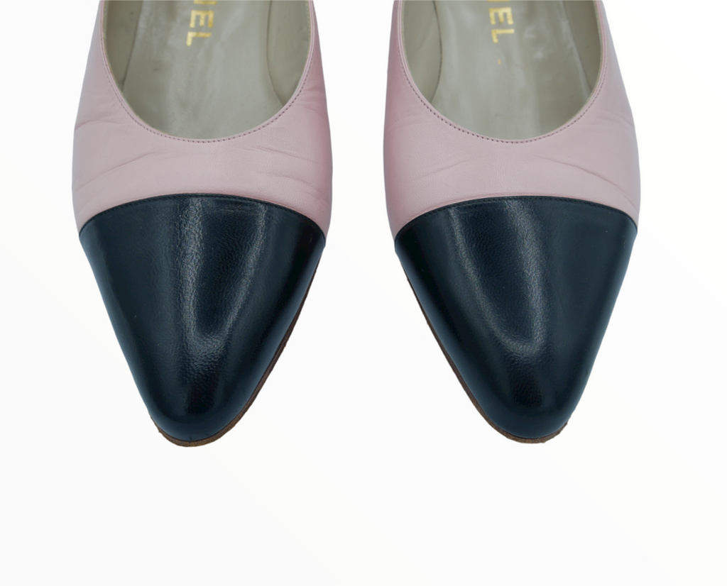 Chanel pink two-tone vintage ballerinas - 36.5 - 1990s