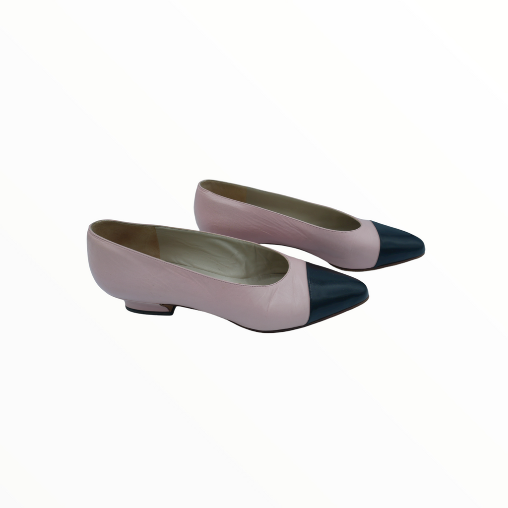 Chanel pink two-tone vintage ballerinas - 36.5 - 1990s