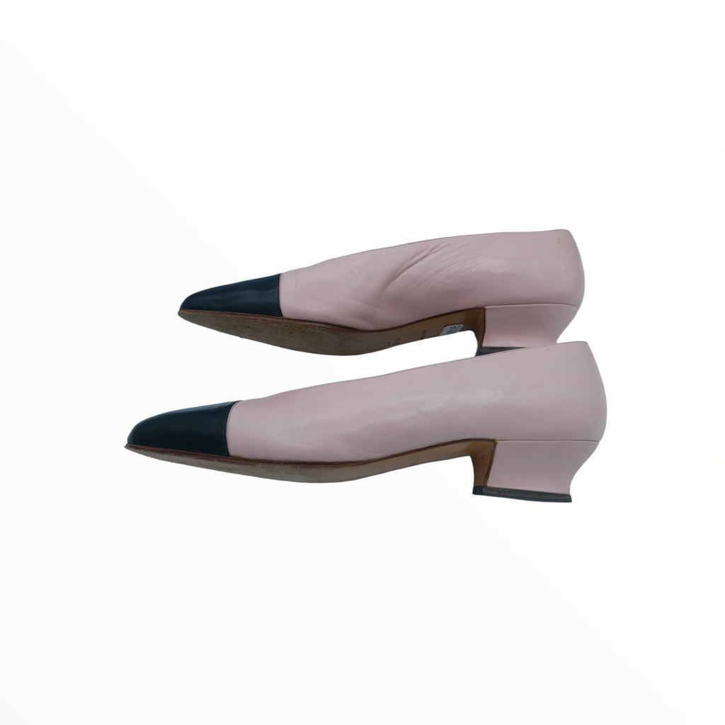 Chanel pink two-tone vintage ballerinas - 36.5 - 1990s