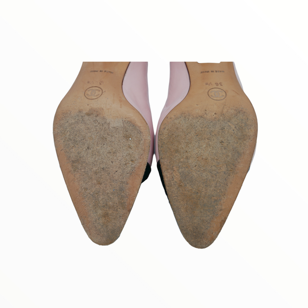 Chanel pink two-tone vintage ballerinas - 36.5 - 1990s