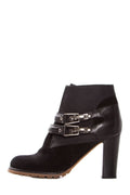 See by ChloÃƒÆ’Ã‚Â© Black Suede Round-Toe Ankle Booties SZ 37