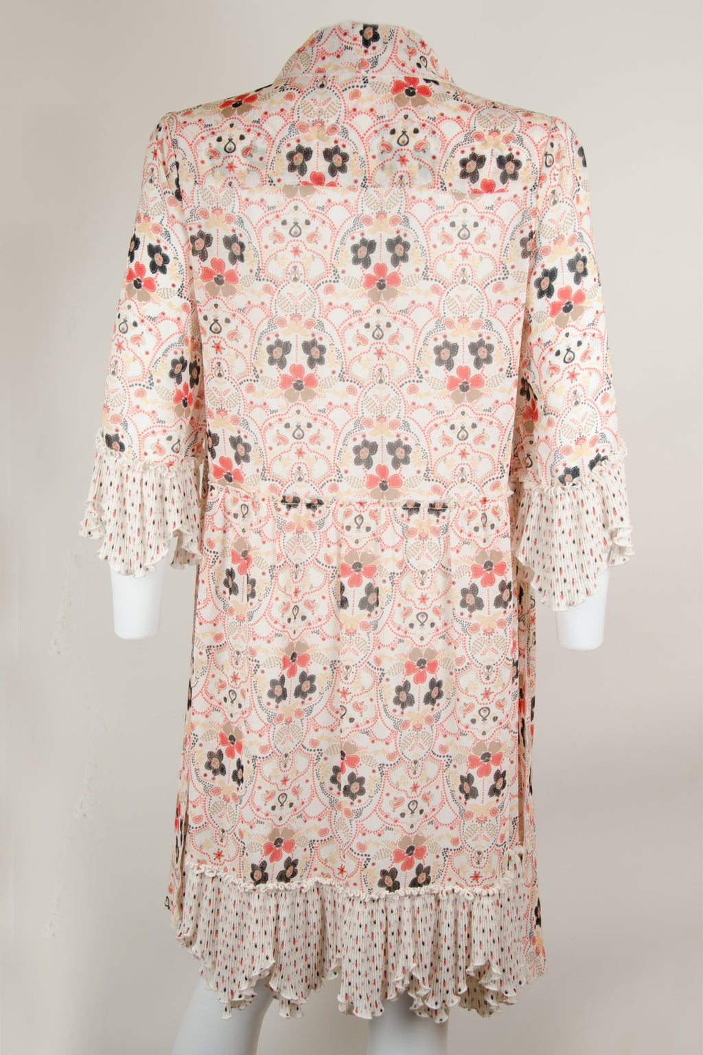 Vintage Floral Ruffle Dress