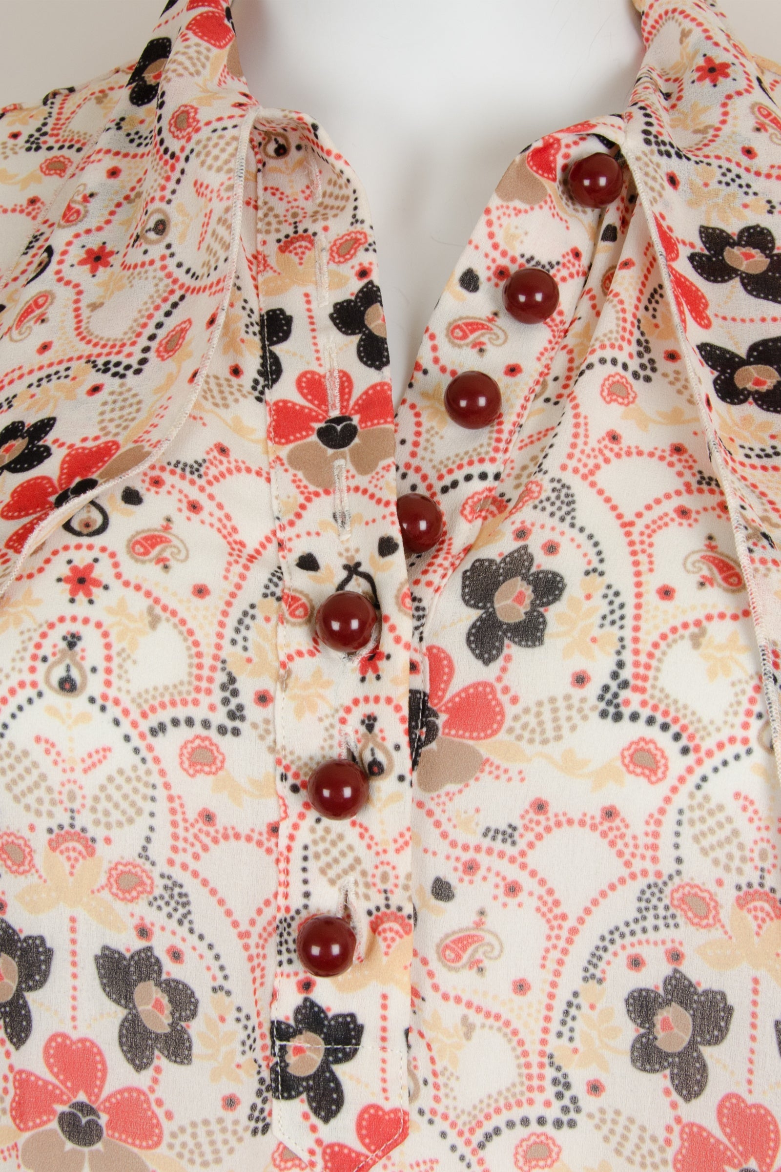 Vintage Floral Ruffle Dress