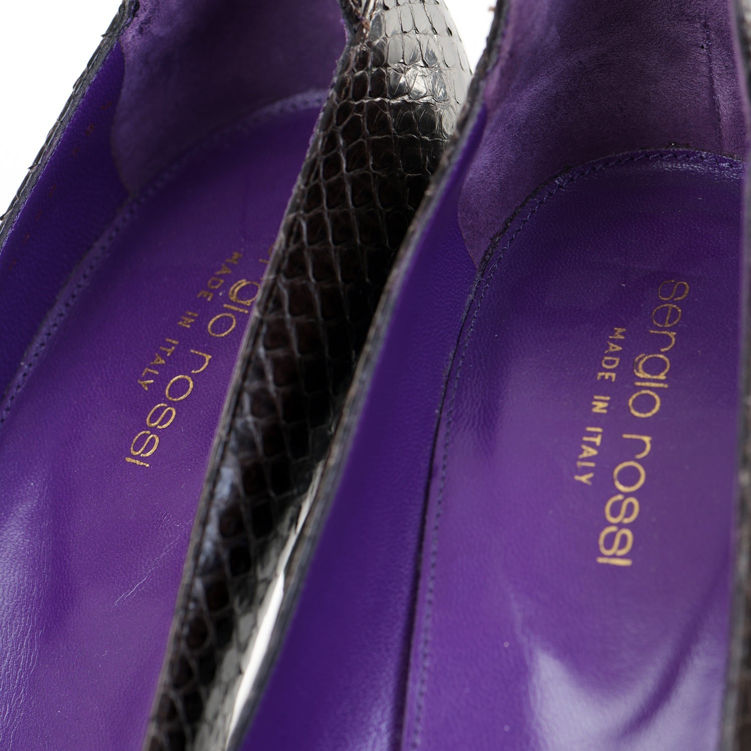 Snakeskin Platform Leather Pumps
