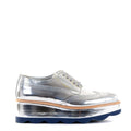 Silver Leather Platform Brogues