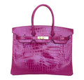 HermÃƒÆ’Ã‚Â¨s Birkin 35 Rose Sheherazade Crocodile Bag