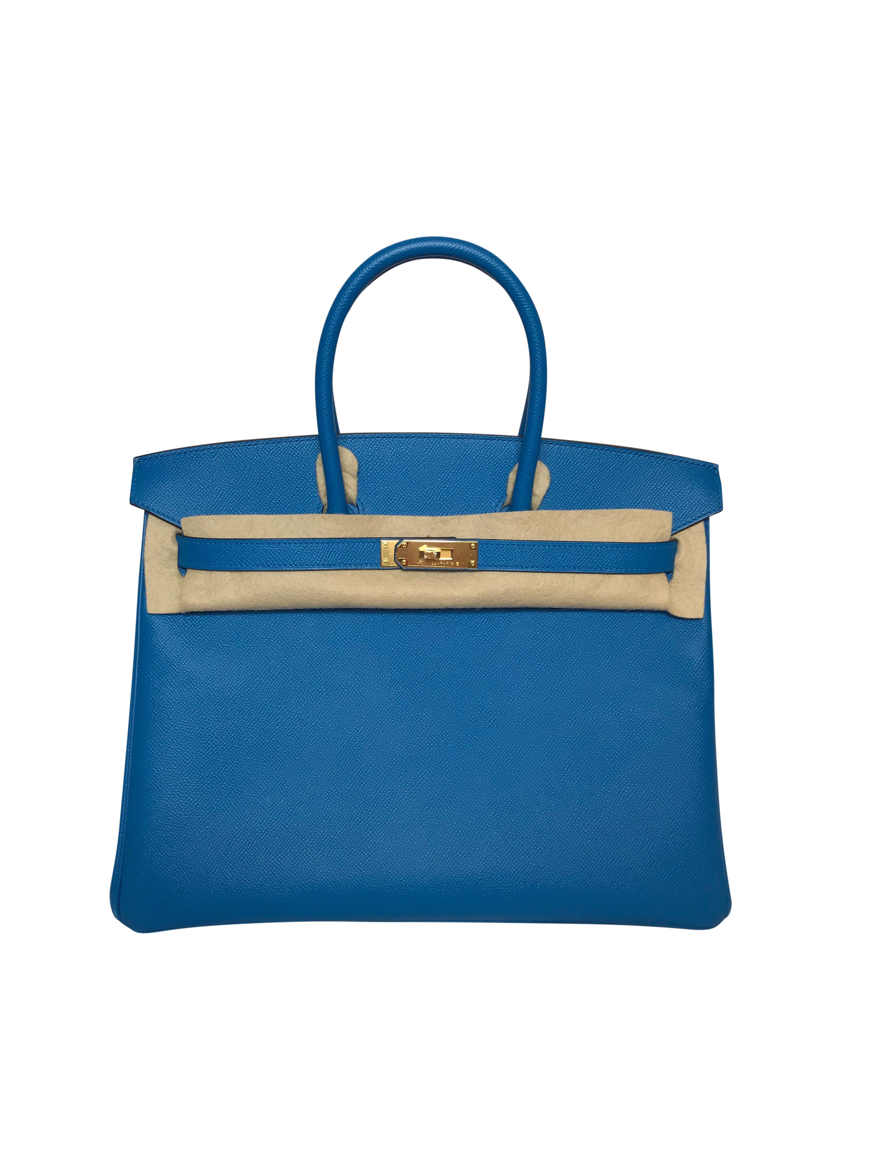 HermÃƒÆ’Ã‚Â¨s Birkin 35 Bag Blue Zanzibar Epsom