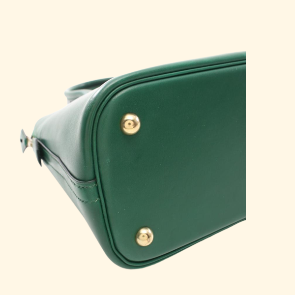 HermÃƒÆ’Ã‚Â¨s Bolide 31 Handbag Box Calf Green Gold Hardware