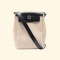 HermÃƒÆ’Ã‚Â¨s Yale Bag Tpm Shoulder Bag Toile Gm Leather Ivory Black
