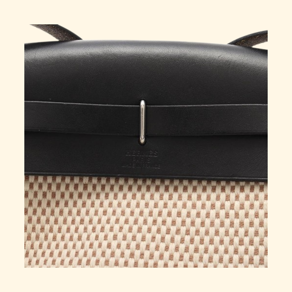 HermÃƒÆ’Ã‚Â¨s Yale Bag Tpm Shoulder Bag Toile Gm Leather Ivory Black
