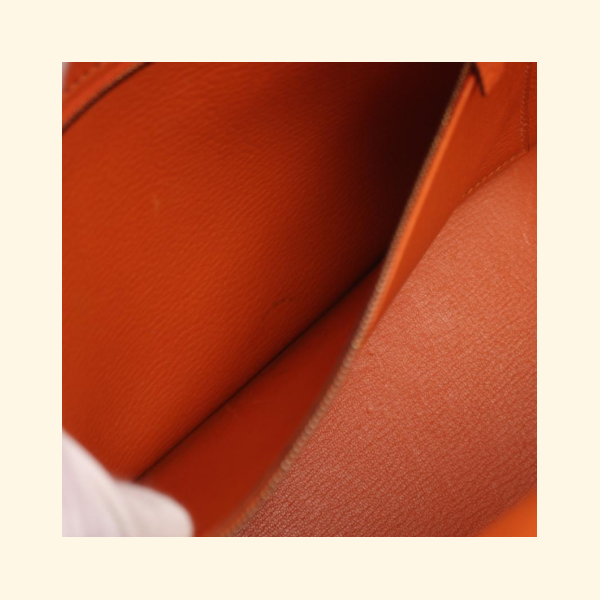 HermÃƒÆ’Ã‚Â¨s Birkin 35 Feu Handbag Togo Orange Gold Hardware