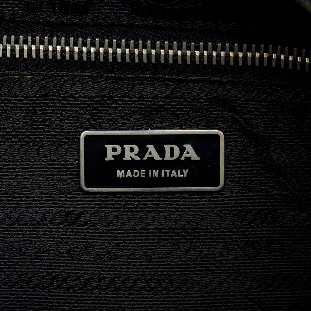Black Prada Tessuto Stampato Tote Bag