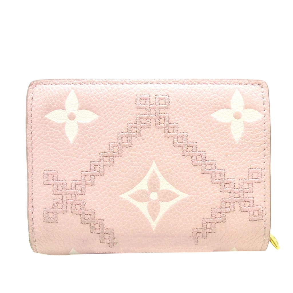 Pink Louis Vuitton Bicolor Monogram Empreinte Broderie Clea Small Wallet