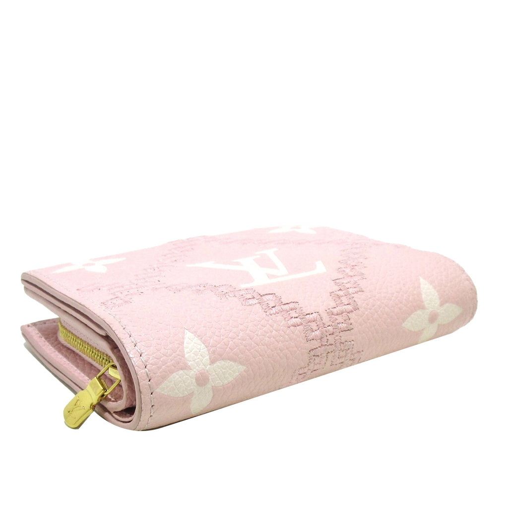 Pink Louis Vuitton Bicolor Monogram Empreinte Broderie Clea Small Wallet