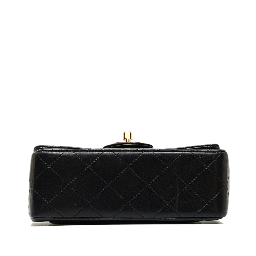 Chanel Classic Flap Mini Black Square Lambskin Gold