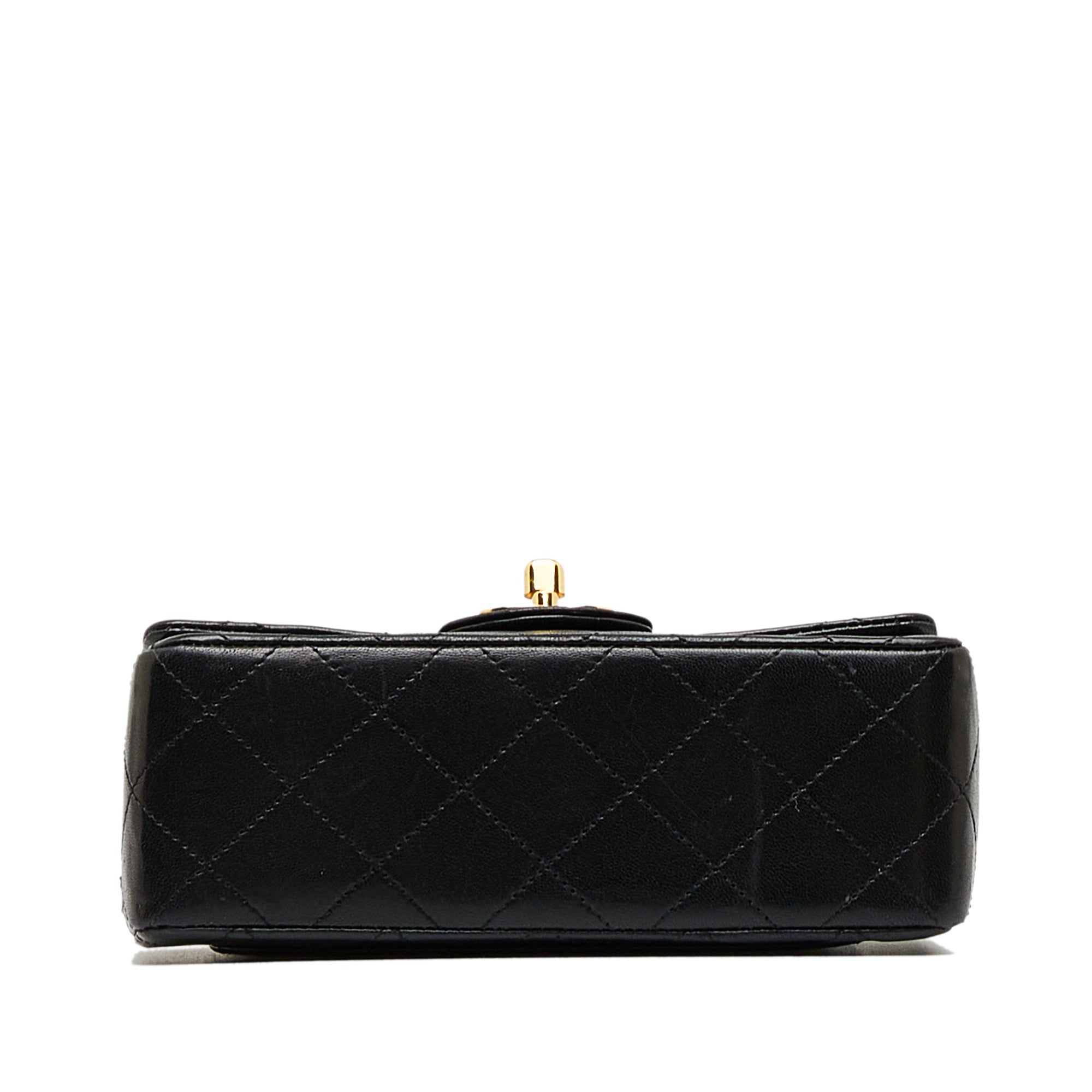 Chanel Classic Flap Mini Black Square Lambskin Gold