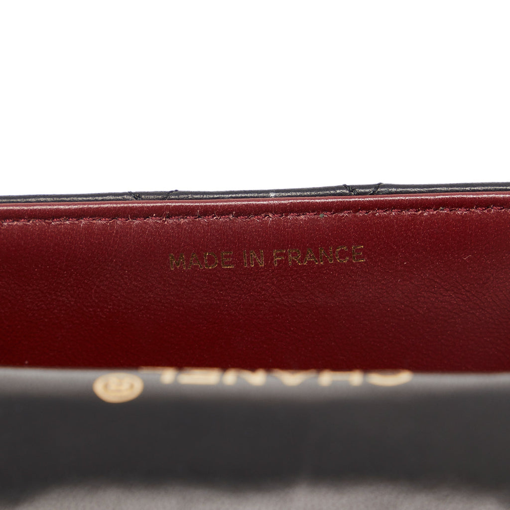 Chanel Classic Flap Mini Black Square Lambskin Gold