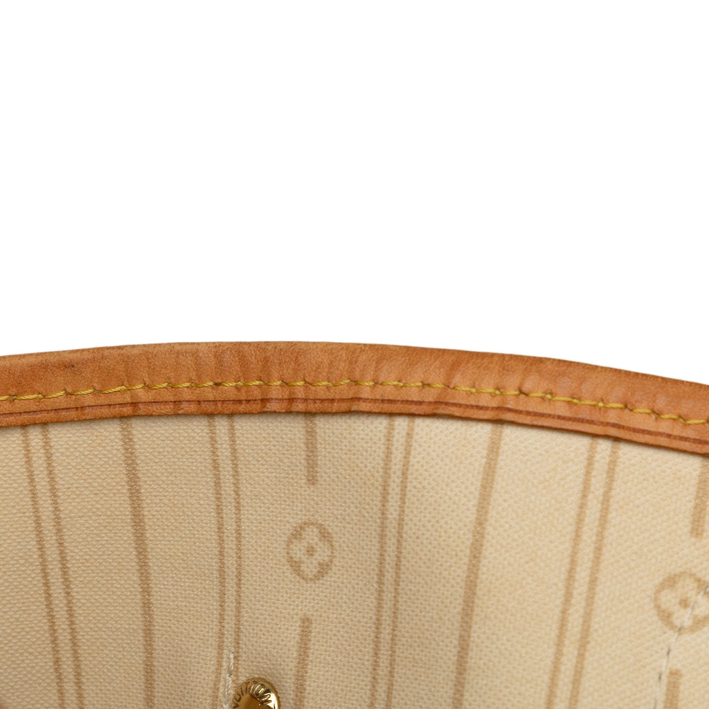 White Louis Vuitton Damier Azur Neverfull MM Tote Bag