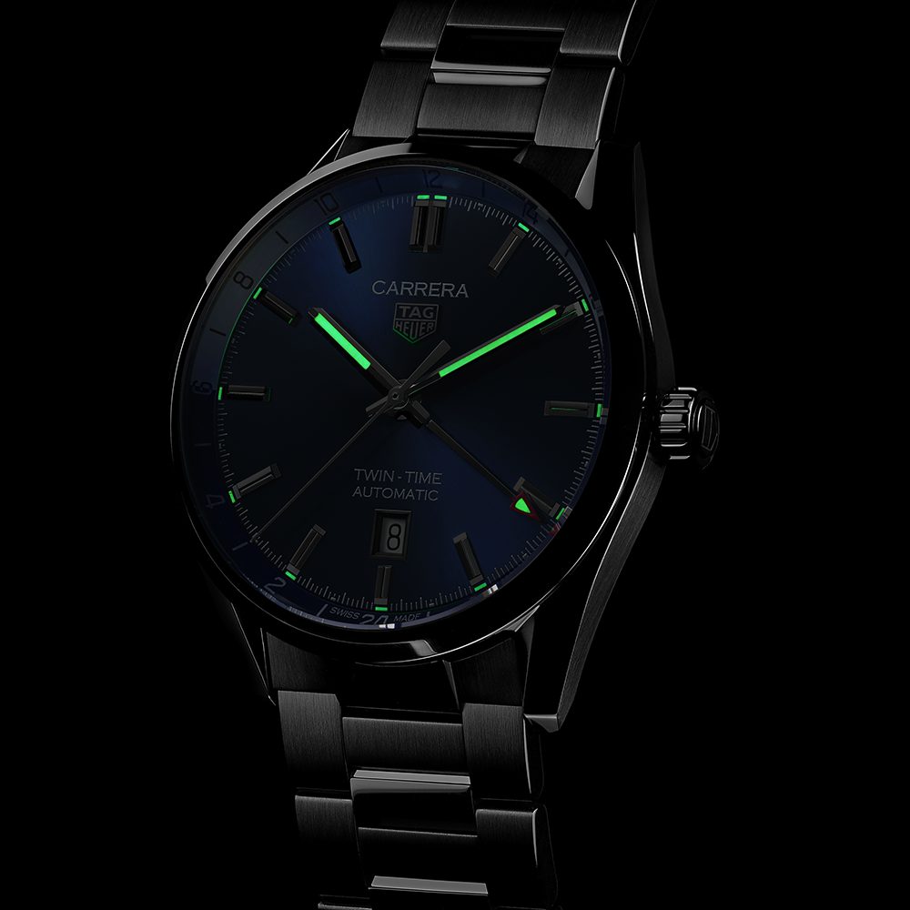 TAG Heuer Carrera Twin Time Date 41mm WBN201A.BA0640