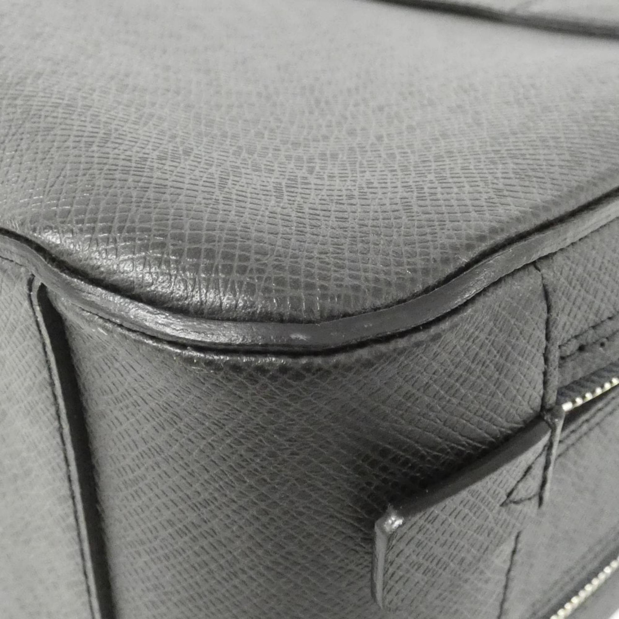 Leather Shoulder Bag with Key and Padlock