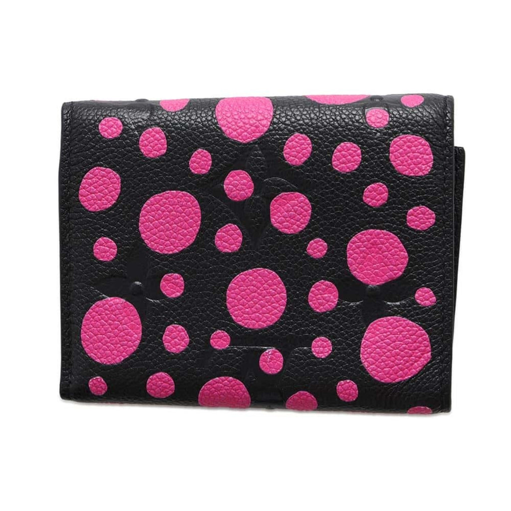 Leather Victorine Wallet with Slight Scratches and Insignificant Cracks