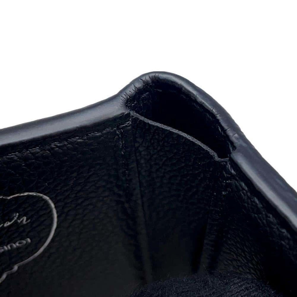 Leather Victorine Wallet with Slight Scratches and Insignificant Cracks