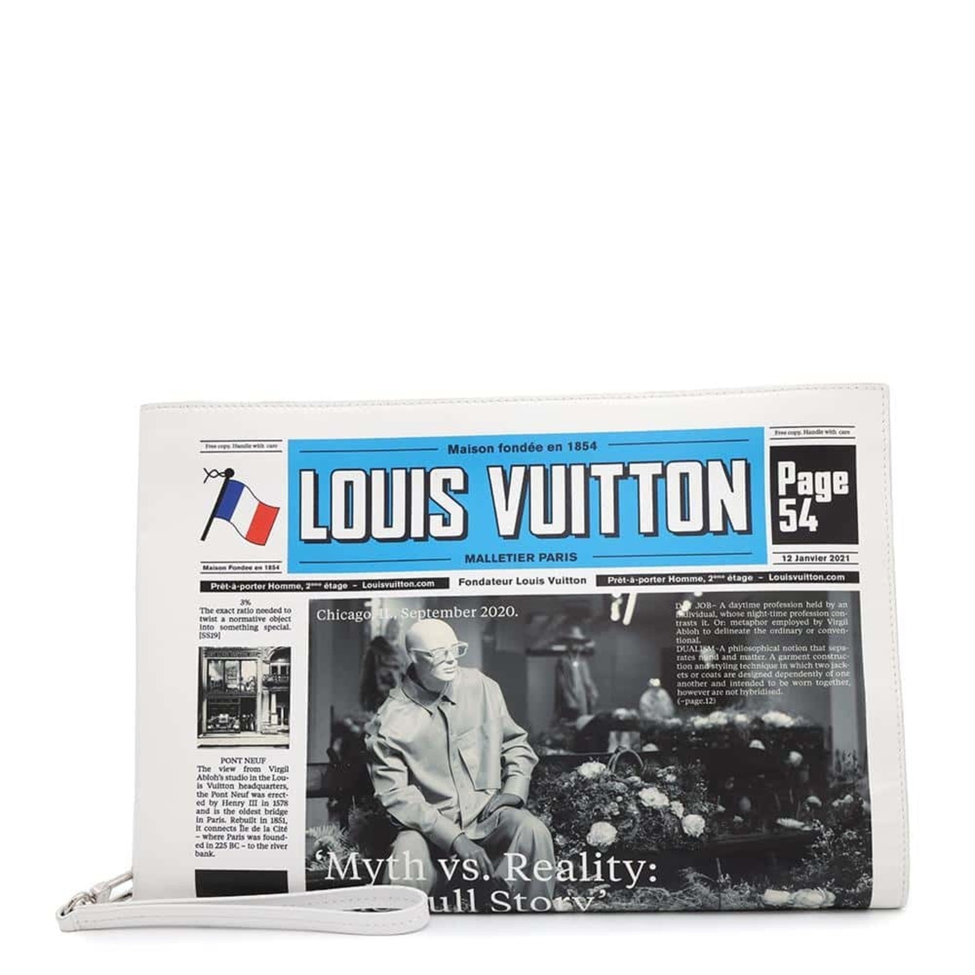 Leather Pochette with Dust Bag and Hand Strap