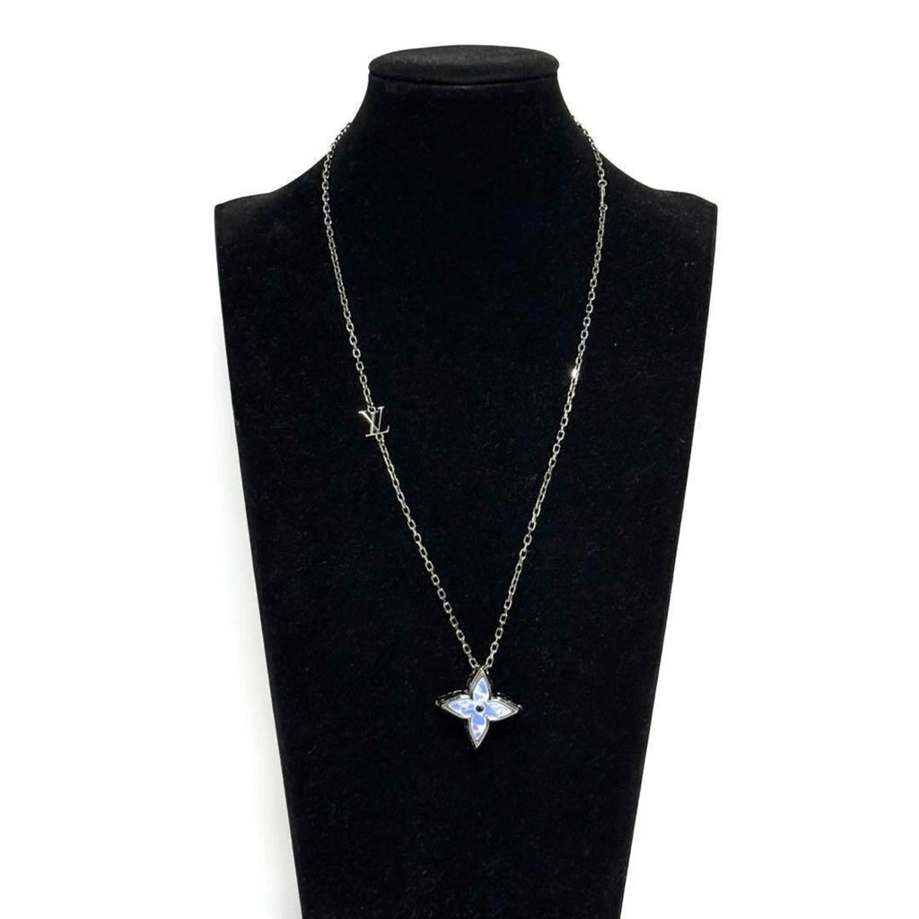Monogram Flower Pendant Necklace