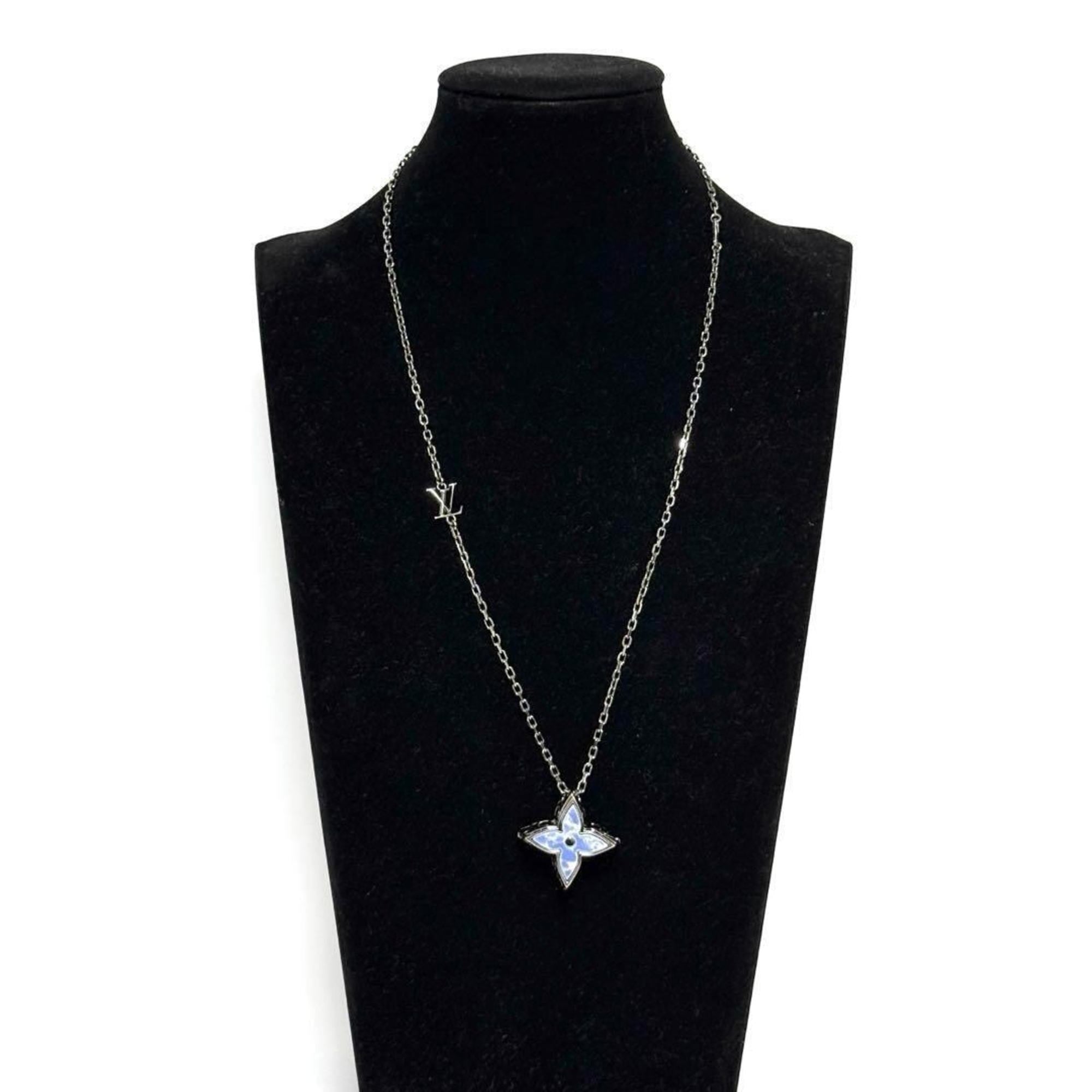 Monogram Flower Pendant Necklace