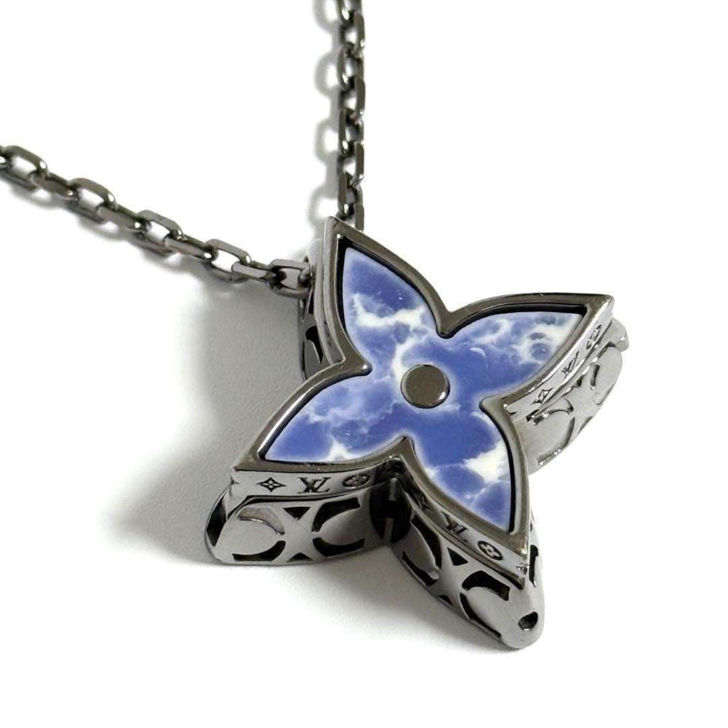 Monogram Flower Pendant Necklace