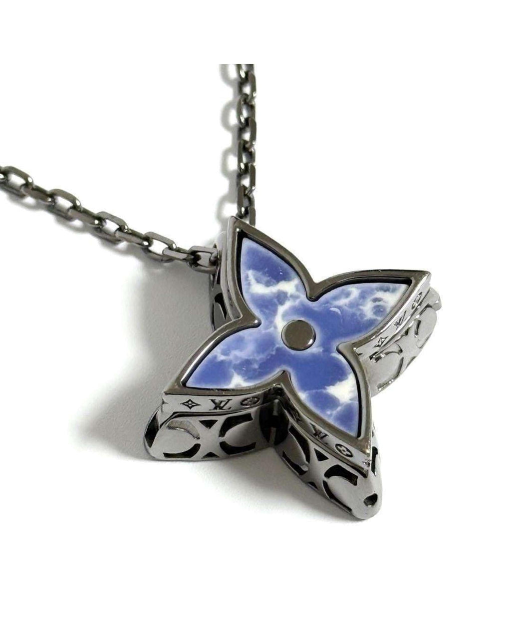 Monogram Flower Pendant Necklace
